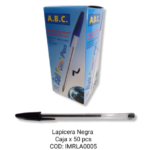 LAPICERA A.B.C NEGRA CAJA X 50PCS