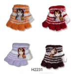 GUANTES CON DEDOS DESCUBIERTOS INFANTILES VARIOS COLORES