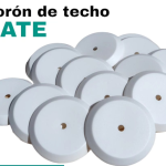 FLORÓN AMERICANO PLÁSTICO BLANCO MATE 12CM