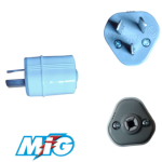 FICHA BIPOLAR CON TOMA TIERRA BL 10A MIG