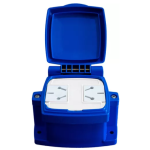 CAJA CAPSULADA PLASTICA DOBLE TOMACORRIENTE MIG (caja de 10u)