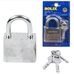 CANDADO SOLIX 50MM CORTO 2 LLAVES
