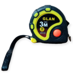 CINTA MÉTRICA REFORZADA GLAN 3 MTS CON FRENO CLIPS