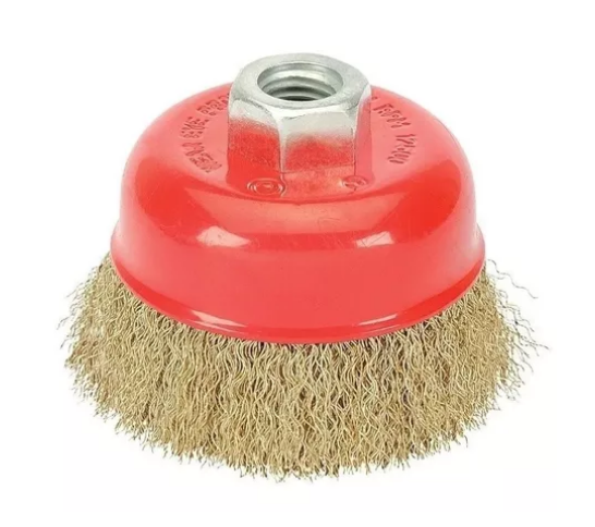 s0141 CEPILLO COPA AMOLADORA ALAMBRE BRONCE 3" - Imagen 1