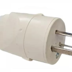 FICHA MACHO BLANCA 3 PATAS CON PRENSACABLE