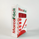 FIBRONES/CRAYONES PARA USO INDUSTRIAL COLOR ROJO (CAJA X 12 UNIDADES)