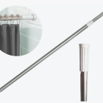 BARRAL  CORTINA DE BAÑO ACERO INOXIDABLE 140-260CM