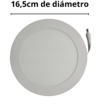 PLAFLON REDONDO DE EMBUTIR 12W LUZ FRIA TECNOLED