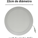 PLAFON REDONDO DE EMBUTIR 18W LUZ FRIA TECNOLED