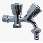 CANILLA DOBLE METAL PARA LAVARROPAS