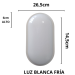 TORTUGA OVALADA EXTERIOR LUZ FRIA 20W IP54 TECNOLED