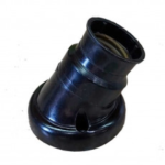 RECEPTACULO CURVO 3 PZAS NEGRO EUROLUX