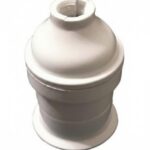 PORTALAMPARA RECTO 3 PIEZAS MARFIL