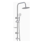 COLUMNA DE DUCHA MONOCOMANDO PLATEADA