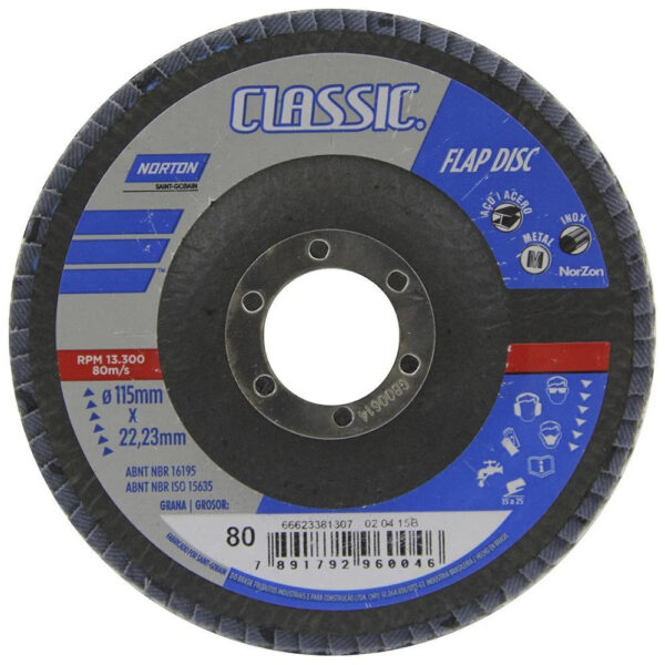 DISCO FLAP DE CIRCONIO 115MM GRANO 120