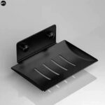 JABONERA PARA DUCHA ADHESIVA NEGRA MTL