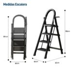 ESCALERA PLEGABLE MTL 4 ESCALONES - Imagen 2