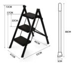 ESCALERA PLEGABLE MTL 3 ESCALONES - Imagen 2