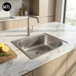 BACHA COCINA MTL ACERO INOXIDABLE PLATEADO (MEDIDAS 42 LARGO X 37 ANCHO X 19 PROFUNDO)