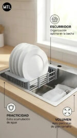 BACHA COCINA MTL ACERO INOXIDABLE PLATEADO (MEDIDAS 70 LARGO X 40 ANCHO X 20 PROFUNDO) - Imagen 3
